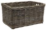 Mand rotan zonder klep, natural grey